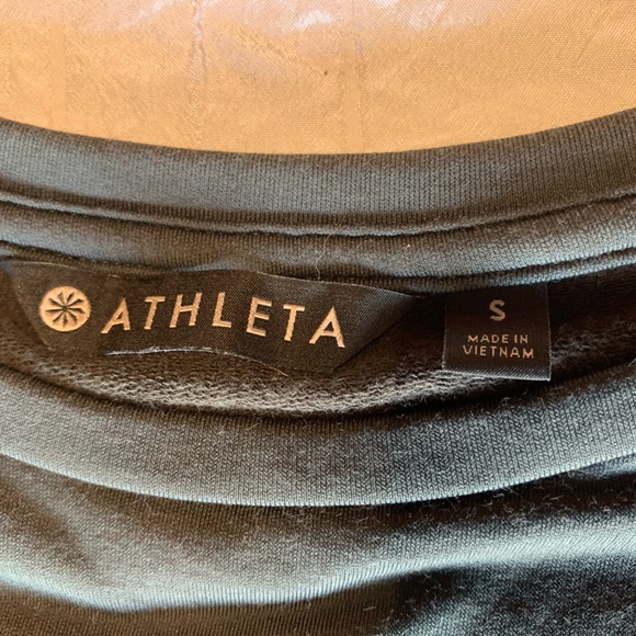 Athleta Dress Women Medium Gray Pronto Pleated Dolman Sleeve Stretch - Picture 8 of 13